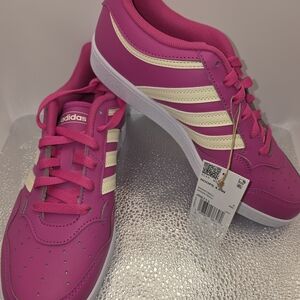 Adidas Women's Pink and Cream Sneakers
